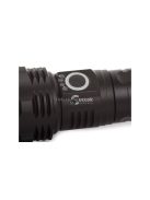 Erős taktikai LED zseblámpa XHP50 zoom USB csatlakozással.