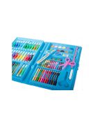 Művészeti készlet 86 db-os tokban - rajzolás, festés, alkotás, színes ceruzák, ecsetek, festékek, művészeti kellékek