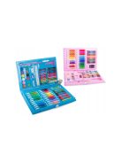 Művészeti készlet 86 db-os tokban - rajzolás, festés, alkotás, színes ceruzák, ecsetek, festékek, művészeti kellékek