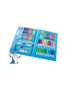 Művészeti készlet 86 db-os tokban - rajzolás, festés, alkotás, színes ceruzák, ecsetek, festékek, művészeti kellékek