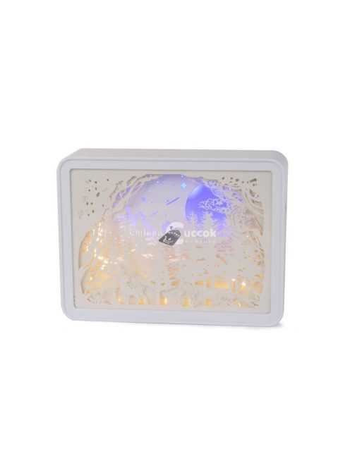 Éjjeli lámpa 3D színek RGB LED távirányító érintés - Magyarul: Színes éjjeli lámpa távirányítóval