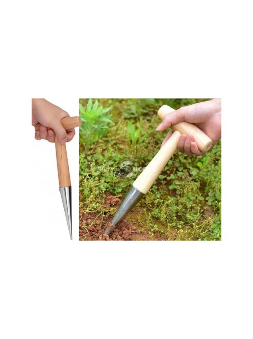 Hagymaültető karó kert tüskével fa mérővel