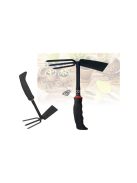 Kertkapa kétfélű lapát karom gereblye kézi ásó növényekhez.