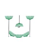 Kertgereblye fű levelek számára könnyű műanyag nyelel alumínium 40cm