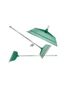 Kertgereblye fű levelek számára könnyű műanyag nyelel alumínium 40cm