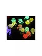 Kerti girland fények 20 LED napelemes többszínű - kerti dekoráció, hangulatfény, terasz világítás