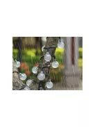 Kerti girland fények 20 LED napelemes többszínű - kerti dekoráció, hangulatfény, terasz világítás