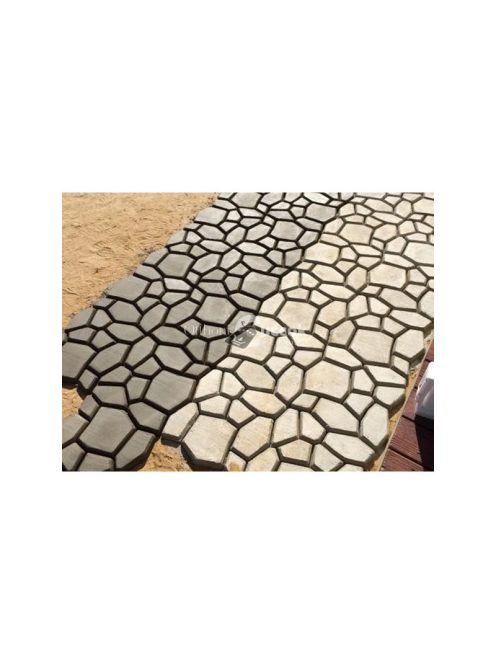 Macskafejes betonkő készítő forma - kerti járólap öntő forma - macskafej mintás járólap forma