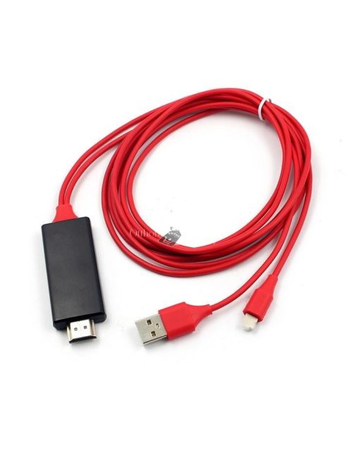 HDMI kábel iPhone képernyő tükrözéshez - Piros