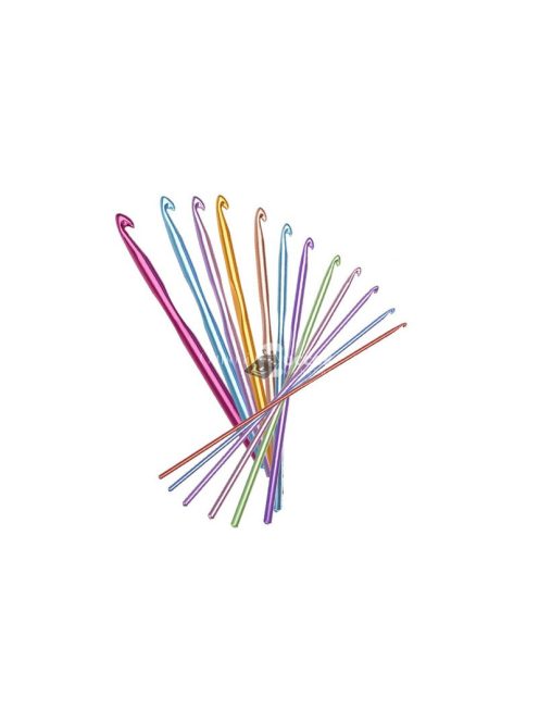 12 darab horgolótű készlet - horgolás, kézi munka, hobbikészítés, kreatív hobbi, DIY, ajándék, horgolás kezdőknek