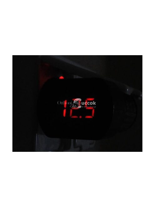 12V feszültségmérő, autós feszültségmérő, digitális voltmérő, autós elektronikai mérőeszköz, autós feszültség kijelző