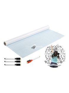   Fehér öntapadós tábla 200x45 cm, fali dekoráció, otthoni irodai felhasználás, mágneses tábla, gyermekszoba dekoráció