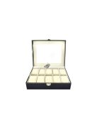 Óra tároló 10 rekeszes - óratartó doboz - karóra tároló - óra szekrény - óra doboz - óratartó rekeszekkel