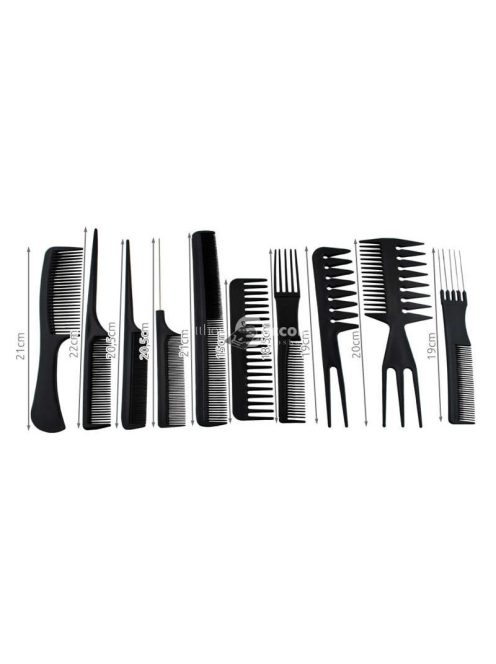 Hajszalon fésűkészlet - 10 darabos
