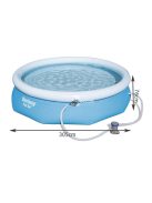 BESTWAY 57270 Kerti medence szivattyúval 305x76cm - bővíthető