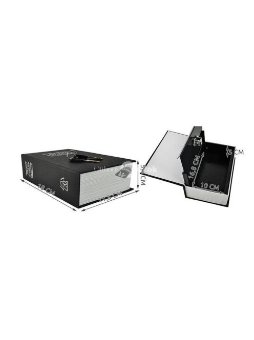 Könyvbe rejtett kasszettó, 18cmx11.5cm, titkos tároló