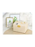 Ékszerdoboz - bézs, ékszer tároló, ékszeres láda, sminkes doboz