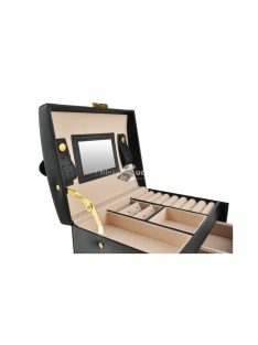   Fekete ékszerdoboz - elegáns tároló a legdrágább ékszereidnek, ajándék ötlet nőknek, születésnapra, karácsonyra.