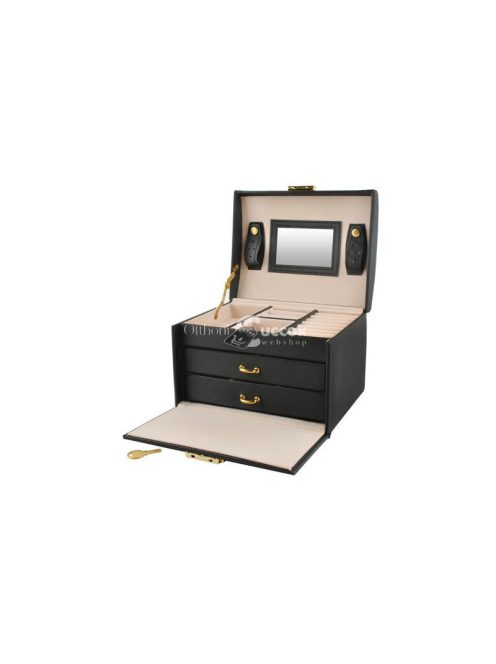 Fekete ékszerdoboz - elegáns tároló a legdrágább ékszereidnek, ajándék ötlet nőknek, születésnapra, karácsonyra.