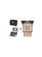 Fekete ékszerdoboz - elegáns tároló a legdrágább ékszereidnek, ajándék ötlet nőknek, születésnapra, karácsonyra.