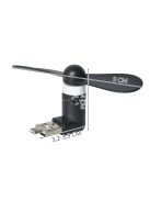 Fekete micro USB ventilátor