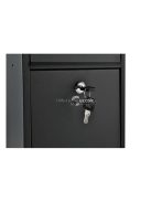 Fekete levélláda - modern design, falra szerelhető, postafiók, levelezőláda, kültéri, beltéri, alumínium, csomagküldés