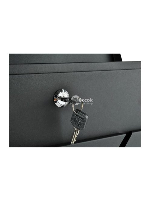 S6238 levéldoboz - antracit színű, modern design, házhoz szállítás, acél anyag