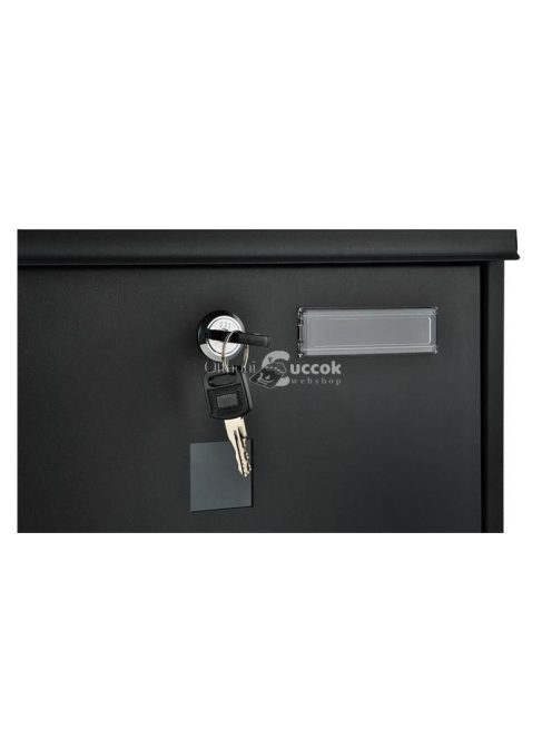 Fekete levéldoboz - postafiók, levélgyűjtő, kültéri, falra szerelhető, postai küldemények, levelek, postaláda, levelezés