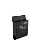 Fekete levéldoboz - postafiók, levélgyűjtő, kültéri, falra szerelhető, postai küldemények, levelek, postaláda, levelezés