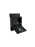 Fekete levéldoboz - postafiók, levélgyűjtő, kültéri, falra szerelhető, postai küldemények, levelek, postaláda, levelezés