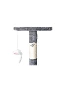 Macska kaparófa 118 cm, szürke, alvófülkével, játékokkal, karomélezővel, plüssel
