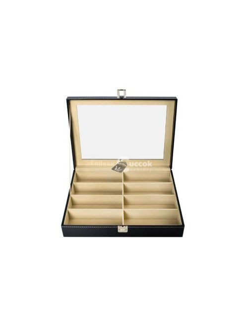 Szemüvegtartó 8 rekeszes tárolóval