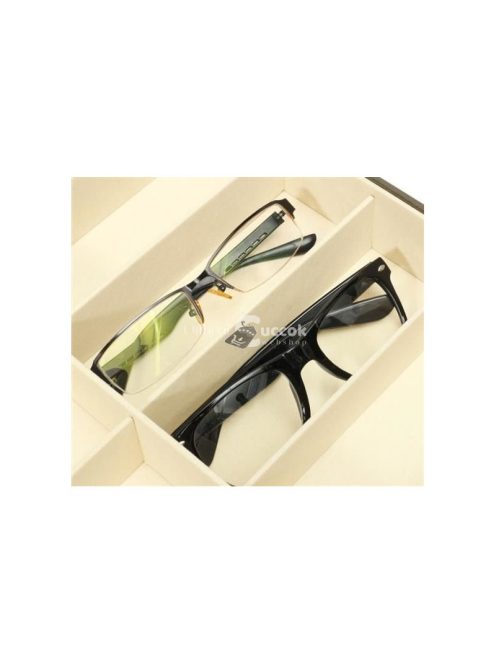 Szemüvegtartó 8 rekeszes tárolóval