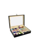 Szemüvegtartó 8 rekeszes tárolóval