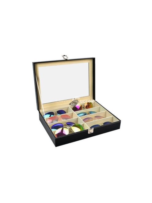 Szemüvegtartó 8 rekeszes tárolóval