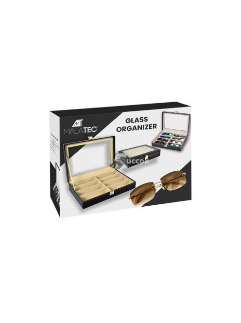 Szemüvegtartó 8 rekeszes tárolóval