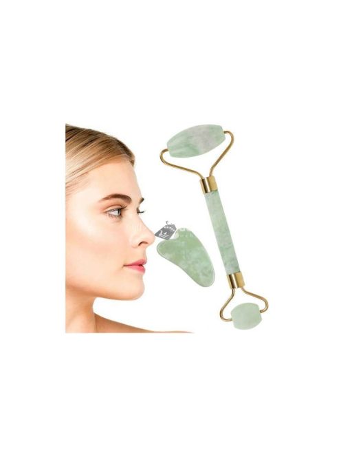Jáde arcmasszírozó görgő - bőrápolás, arcápolás, anti-aging, természetes kő, wellness, szépség, masszázs, relaxáció