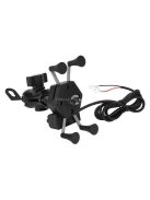 Motorkerékpár telefon tartó töltővel - Motoros telefon tartó töltővel - Motorkerékpár telefon tartó USB töltővel