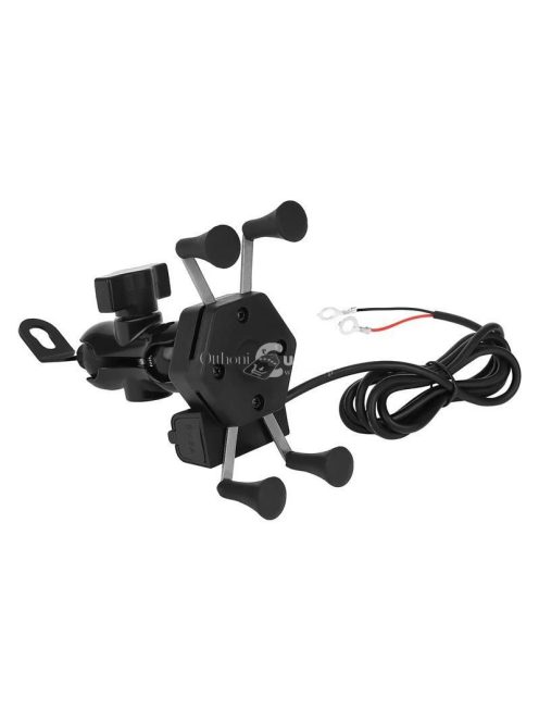 Motorkerékpár telefon tartó töltővel - Motoros telefon tartó töltővel - Motorkerékpár telefon tartó USB töltővel