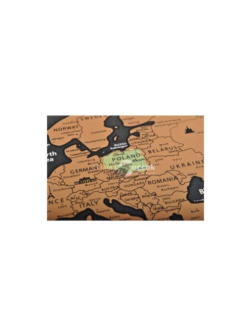 Világtérkép - karcolható kártya zászlókkal + kiegészítők 23442