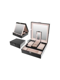   Ékszerdoboz - Fekete Beautylushh, ékszer tároló, ajándék nőknek, sminktartó, divatos ékszeres doboz