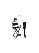 Alumínium sminkszék fejtámasszal - profi sminkeléshez, kényelmes ülés, könnyű hordozhatóság