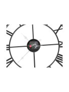 Retro fali óra - fekete, vintage design, falikaróra, modern időmérő, retró stílusú óra, dekorációs óra, falóra