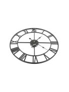 Retro fali óra - fekete, vintage design, falikaróra, modern időmérő, retró stílusú óra, dekorációs óra, falóra