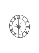 Retro fali óra - fekete, vintage design, falikaróra, modern időmérő, retró stílusú óra, dekorációs óra, falóra