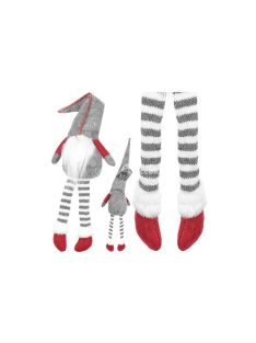   Szürke ülő manó - karácsonyi dekoráció, ülő manó figura, manó dekoráció, karácsonyi manó, ülő karácsonyi figura