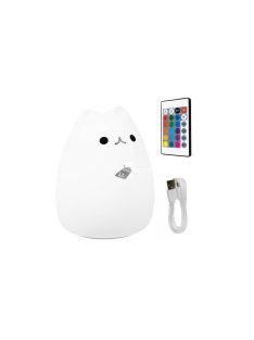   LED éjszakai lámpa - cica, gyerek lámpa, éjszakai fény, gyerekszoba dekoráció, alvás segítő, gyermek lámpa