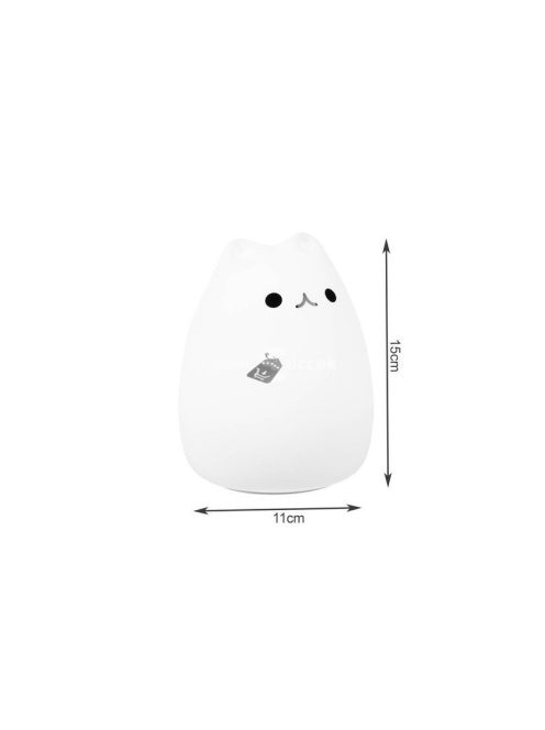 LED éjszakai lámpa - cica, gyerek lámpa, éjszakai fény, gyerekszoba dekoráció, alvás segítő, gyermek lámpa