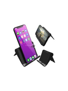   Fekete telefon tartó állvány - praktikus asztali kiegészítő, univerzális mobil tartó, telefon töltő állvány