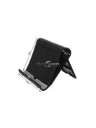 Fekete telefon tartó állvány - praktikus asztali kiegészítő, univerzális mobil tartó, telefon töltő állvány